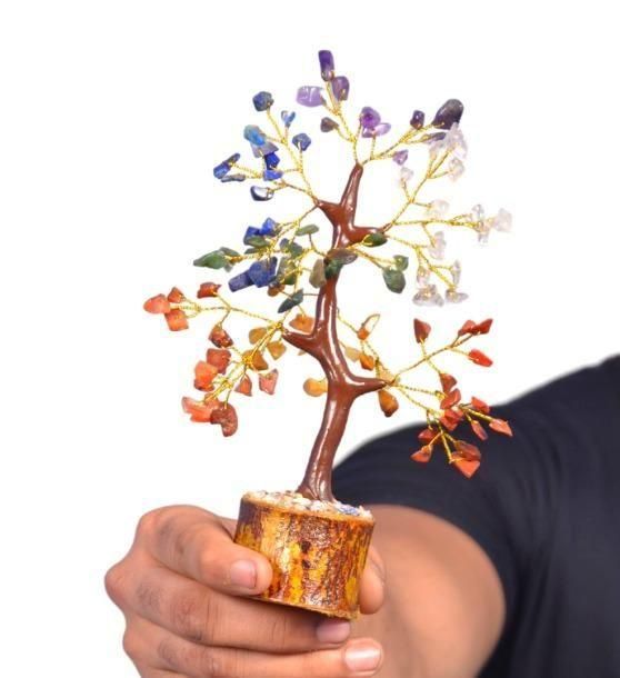 Handmade crystal 7 chakra Natural Gemstone Crystal Tree for healing, energy alignment, prosperity & holistic decor. Perfect for gifts, meditation, or spiritual balance