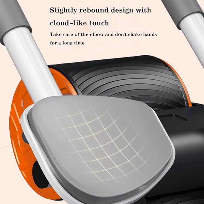 Unisex Abs Roller with Automatic Rebound, Elbow Support, and Timer (Ver-2.0)