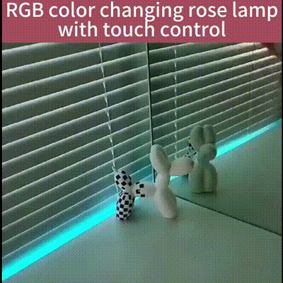 Indoor Luxury Rose Bloom Recharge USB Multi Color RGB Decoration Crystal Decor Led Room Night Light