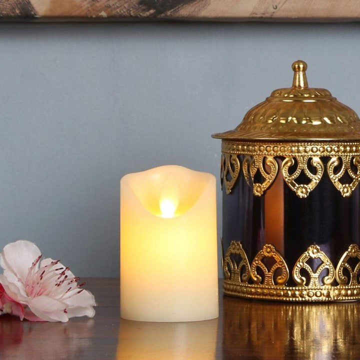 HK Creations 2 Pcs Battery Operated Acrylic Flameless Decorative Melting Led Tea Light Candle