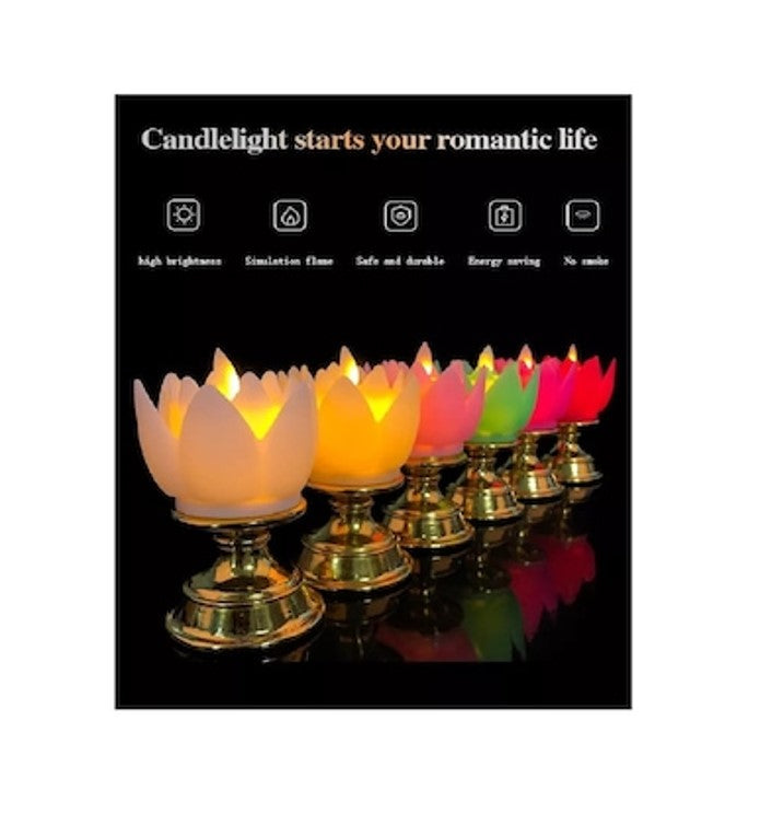 Lotus Shape Flame Less LED Candle