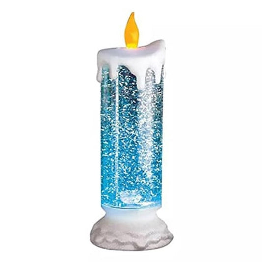 Cordless Swirling Acrylic Glitter Candle