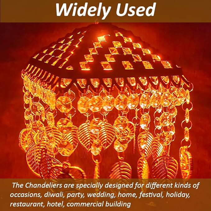 Modern Design Ceiling Hanging Light Chandelier| Jhoomer Show Lights for Bedroom, Hall, Living Room, Dining Room Home Décor