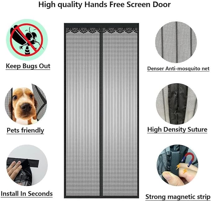 Magnetic Mosquito Net for Door | Mosquito Curtain | Buy 1 Get 1