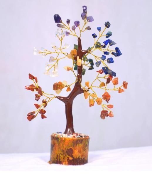 Handmade crystal 7 chakra Natural Gemstone Crystal Tree for healing, energy alignment, prosperity & holistic decor. Perfect for gifts, meditation, or spiritual balance