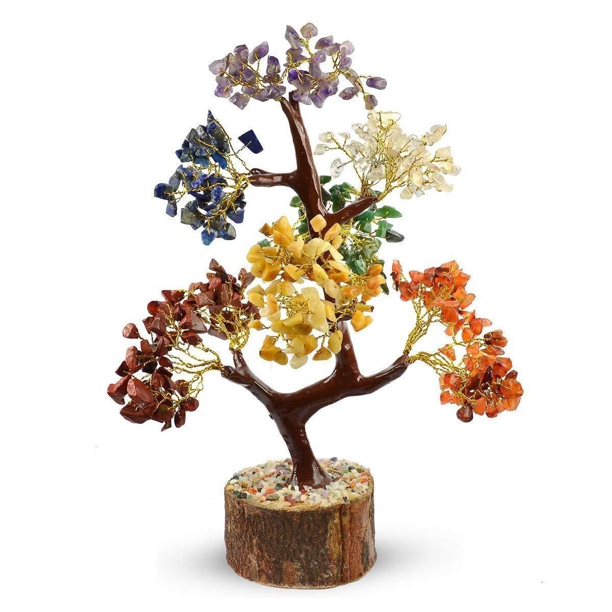 Handmade crystal 7 chakra Natural Gemstone Crystal Tree for healing, energy alignment, prosperity & holistic decor. Perfect for gifts, meditation, or spiritual balance