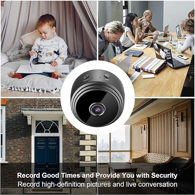 Mini WiFi 2MP IP Wireless Hidden Spy Camera Small Size Cloud Based Storage Night Vision Motion Detection
