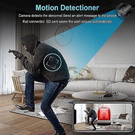 Mini WiFi 2MP IP Wireless Hidden Spy Camera Small Size Cloud Based Storage Night Vision Motion Detection